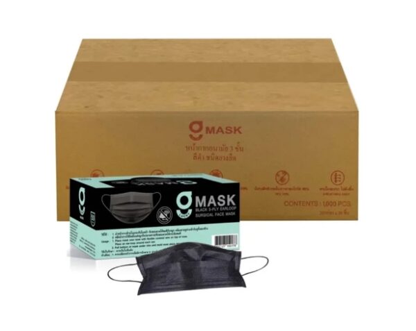 ขายยกลัง 20 กล่อง " G Mask " ยกลัง 20 กล่อง " G Lucky Mask หน้ากากอนามัย 50 ชิ้น/กล่อง สีดำ