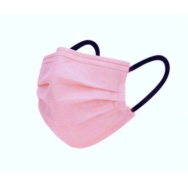 สินค้าพร้อมส่ง แมสมินิมอล 1 กล่อง 50 ชิ้น หน้ากากอนามัน 3 ชั้น สีคุมโทนสีชมพู สายสีดำ หน้ากากอนามัย