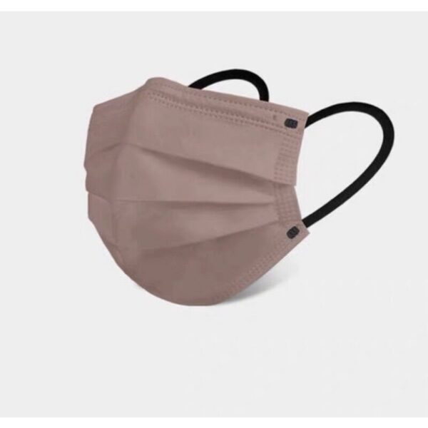 สินค้าพร้อมส่ง แมสมินิมอล 1 กล่อง 50 ชิ้น หน้ากากอนามัน 3 ชั้น สีคุมโทนสีน้ำตาล สายสีดำ หน้ากากอนามัย