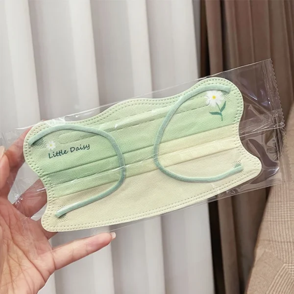 หน้ากาก รูปดอก ผีเสื้อ คอวี ขนาดเล็ก หรูหรา สีเขียว สําหรับผู้ใหญ่ 100/ชิ้น