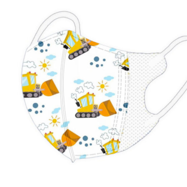 🔥พร้อมส่ง🔥แมสเด็กเล็ก3D 0-3ขวบ ลายเต็มขอบรถตักน่ารัก 50ชิ้น/กล่อง